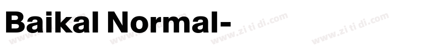 Baikal Normal字体转换